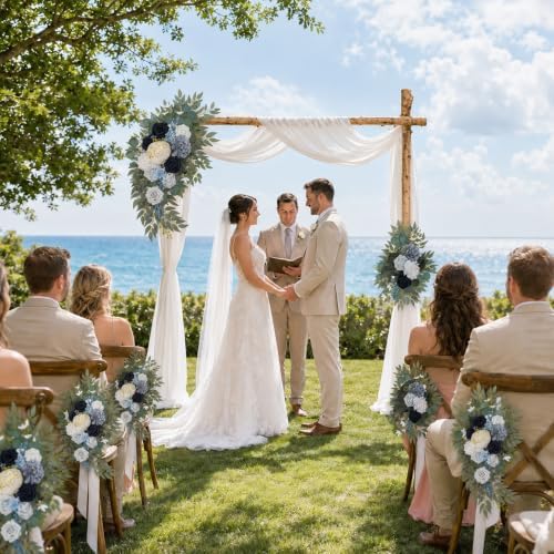 Artificial Wedding Arch Flowers Floral Swag Welcome Sign Ceremony Decor - Image 2