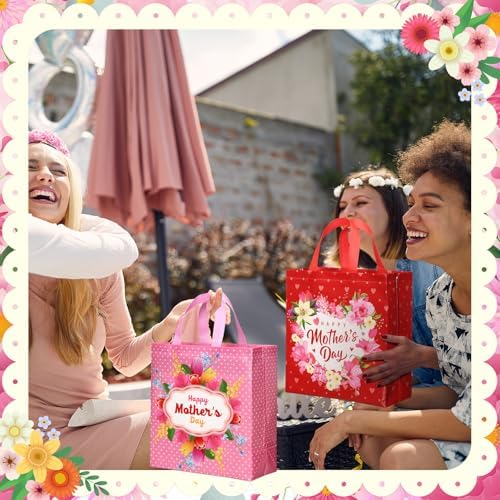 Wesnoy 48 Pcs Mother's Day Tote Gift Bags with Handle Bulk - Image 5
