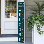Personalized Welcome Sign for Front Door, Custom Welcome Sign for Porch Outdoor Welcome Home Decorations, 48"x8" PVC Sign (Design 2) by BasicFundamentals