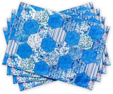 Maison d' Hermine Placemats Set of 4 Reusable 100% Cotton (13"x19") by MaisondHermine