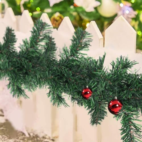 Outroad 9 ft Christmas Garland Soft Greenery Twist Wreath Artificial Ivy Non-Lit Green Garland, for Holiday Season Outdoor Indoor Party Decorations (10 Pack) - Image 3