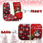 Christmas Chair Covers Set of 6, Xmas Snowman Dining Chair Covers for Party Kitchen Removable Seat Cover for Chairs Christmas Decorations Indoor - Image 6