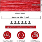 35x72 Inch Red Cheesecloth Table Runner Christmas Valentine Wedding Decor - Image 2