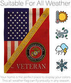 Home of Marine Corps Burlap Garden Flag - Set Wall Holder Armed Forces USMC Semper Fi United State American Military Veteran Retire Official - House Banner Small Yard Gift Double-Sided 13 X 18.5 - Image 6