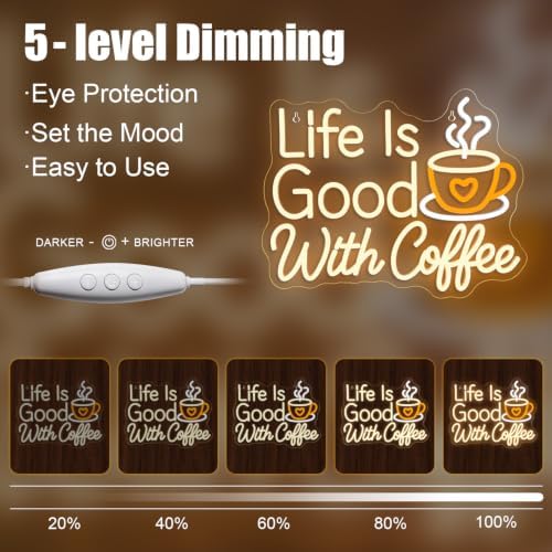 Coffee Bar Neon Sign Latte LED Night Light Wall Decor for Cafe Shop - Image 3