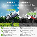 InnoGear 4 Solar Lights Outdoor Spotlight Garden Yard Landscape Flag, White - Image 2