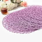 IcosaMro Round Woven Placemats Set of 12 for Dining Table, 15 Inches Paper Boho Decorative Circle Place Mats for Wedding Christmas Thanksgiving Day Holiday Dinner (Lavender) - Image 3