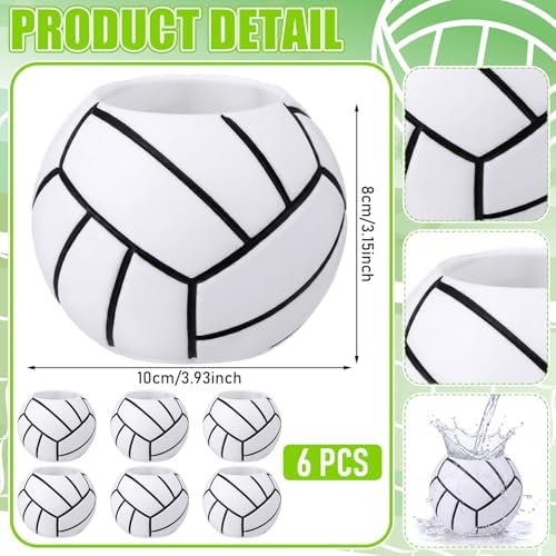 LemonRoad 6 Pcs Volleyball Vase Centerpiece for Table, 3.93 x 3.93 x 3.15'' - Image 3