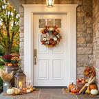 Valery Madelyn 20'' Fall Wreaths for Front Door with LED Lights - Image 5