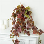 Autumn Grape Leaf Cascading Artificial Ivy Vine Bush – 39" Tuscany Vineyard by FactoryDirectCraft