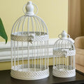 Vela Lanterns Decorative Indoor Birdcage Candle Holder Set of 2, White by VelaCandleLanterns