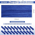20 Pack Royal Blue Table Runners 10Ft Cheesecloth Table Runner Boho Gauze Cheese Cloth Table Runner Romantic Long Sheer Fabric Table Runners for Wedding Party Bridal Shower - Image 2