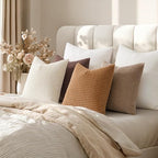 MIULEE Fall Decorative Throw Pillow Covers 20x20 Inch Set of 4 Brown - Image 5