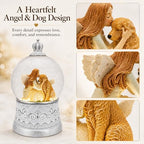 Dog Memorial Gifts for Loss of Dog Sympathy Gift, Snow Globe with Auto Swirling Glitter & 6H Timer, Battery or USB Powered, Dog Passing Away Gifts for Home Decor - Image 4