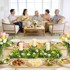 27.56" Easter Egg Candle Holder Centerpiece, Spring Table Decor with Metal Candle Cups Large Foldable Easter Candle Holder for Dining Table Mantel Fireplace, Holiday Home Party Display Decor - Image 6