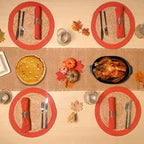 Chardin Home Round Verona Woven Jute & Cotton Placemat, 14 Inch, Set of 4 - Image 6