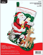 Bucilla 86930E Felt Applique Stocking Kit Santa Choir Practice 18" by Bucilla