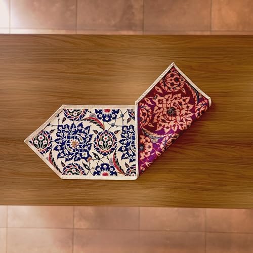 Jacquard Woven Floral Table Runner 18x55 inches – Rustic Gobelin Tapestry Dining Table Decor, Durable Cotton & Polyester Blend Fabric, Vintage Farmhouse Style, Machine Washable Easy Care (Pattern 3) - Image 6