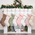 GEX 2025 Personalized Christmas Stocking with Names 5 Pack Custom Name Soft Plush Faux Fur Stocking with Tassels 20 Inch Large Rustic Farmhouse Modern Xmas Stockings (Set of 5) by GEXWorldwide