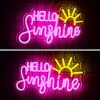 Horseneon Hello Sunshine Neon Sign Sun Neon Light for Room Bedroom - Image 4
