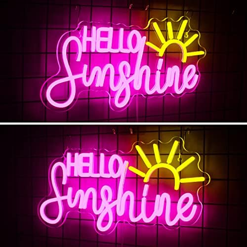 Horseneon Hello Sunshine Neon Sign Sun Neon Light for Room Bedroom - Image 4