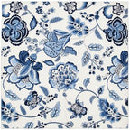 Taran Living Set of 12 Blue Cloth Napkin, Floral Print on 100% Cotton, Absorbent Napkin for Everyday Dining, Guest Dinners, 18X18 inch, Soft and Washable. - Image 6