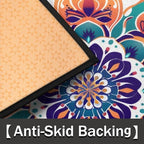 Mandala Door Mat for Outdoor Indoor Welcome Mat Half Round Doormat Entryway Rug 24" x 36" Door Mats for Home - Image 3