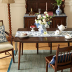 bilin gaier Designer French Linen Extra Long Table Runner,118"x12"-Suqing A - Image 7