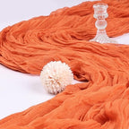 12 Pack 10Ft Orange Cheesecloth Table Runner 23 x 120 Inch - Image 3