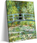 XYHYRA Framed Black Cat Canvas Wall Art, Vintage Monet Landscape Water Lilies Wall Decor Painting, Funny Cat Poster Prints Picture for Bedroom Bathroom Living Room Room Aesthetic Decor 16x24 inch by Unknown