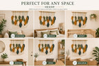 Macrame Wall Hanging Large, Boho Wall Decor, Leaf Macrame Wall Art, Woven Cotton Tapestry for Bedroom Living Room (Green and Beige) 39" x 31" - Image 6