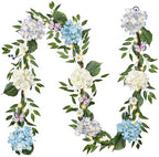 Valery Madelyn 9FT Hydrangeas Spring Summer Flower Garland for Mantle Decor by ValeryMadelyn