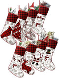 Tatuo 8 Pack Buffalo Plaid Christmas Stockings, 18 Inch for Fireplace by Tatuo
