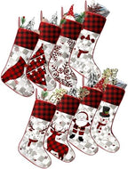 Tatuo 8 Pack Buffalo Plaid Christmas Stockings, 18 Inch for Fireplace by Tatuo