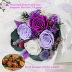 Flowers for Delivery Prime Preserved Real Roses Bouquet Save 3-5 Years - Image 3