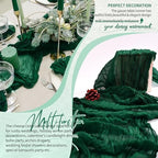 30 Pack Cheesecloth Table Runner 10FT Emerald Green Table Runner Boho Gauze Cheese Cloth Table Runners Long Rustic Sheer Table Decorations for Wedding Party Baby Bridal Shower Birthday Holiday Home - Image 6