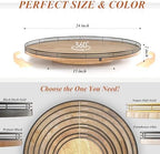 AMH 24-Inch Extra Large Farmhouse Oak Lazy Susan Organizer - Image 6