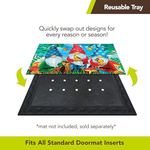 Briarwood Lane Briarwood Lane Outdoor Rubber Doormat Tray Floral Design x Standard Tray - Image 3