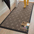 GORILLA GRIP WeatherMAX Door Mat, Indoor Outdoor, 72x24, Beige Basket Weave by GorillaGrip