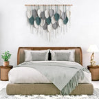 Weldomcor Large Macrame Wall Hanging Boho Home Decor, Handmade Bohemian Woven Leaves Macrame Tapestry Modern Aesthetic Chic Wall Art Decorations for Bedroom Living Room Nursery Office 39" W x 29.5" L - Image 4