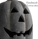 Halloween Decorations Outdoor - Black Handmade Terracotta Jack O Lantern - Image 3
