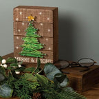 Primitives by Kathy Slat String Art Box Sign, Merry & Bright - Image 5