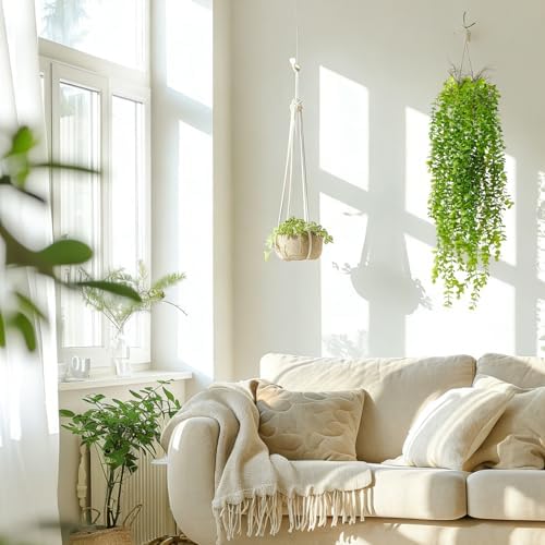 dallisten 4 Pack Fake Hanging Plants, 38" Artificial Hanging Eucalyptus Plants Greenery Vines UV Resistant Faux Trailing Plants for Indoor Outdoor Wall Shelf Porch Boho Home Patio Decor(4PCS Green) - Image 6