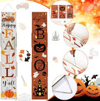 47" Fall Porch Sign Double Side Halloween Boo Porch Outdoor Decor - Image 3