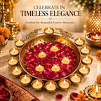 DIYANA IMPEX Urli Bowl for Diwali Decoration, Floating Flower Bowl, Decorative Bowl for Pooja, Festivals and Home Decor Christmas, Pooja, Festival, Wedding (Peacock) - Image 2