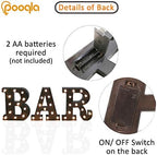 Pooqla Black LED Light Up Bar Sign For Home Bar Decor - Image 4