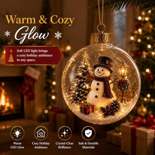 Glowing Christmas Story Ornament Light-up Mini Holiday Scene (6PCS) - Image 5