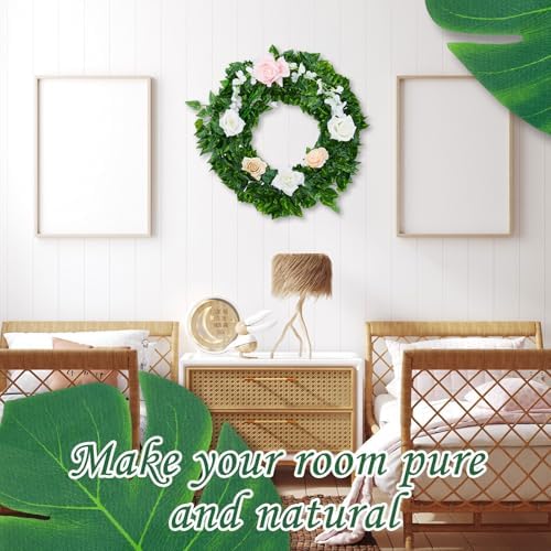 XunYee 168 Pcs Total 330 ft Jungle Theme Party Decoration, Tropical and Monstera Palm Leaves, 2026 Artificial Ivy Rattan Vines, Fake Greenery Faux Leaves for Baby Shower Safari Party Decoration Set - Image 6