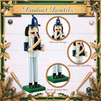 Blosssound 15" Christmas Baseball Nutcracker Wooden Sports Decor,Baseball B - Image 5