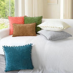 CaliTime Decorative Couch Throw Pillow Covers 22 X 22 Inches Living Coral - Image 4